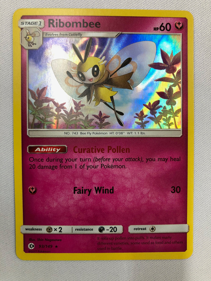 Ribombee 93/149 Sun & Moon Card Rare Holo Pokemon Card NM