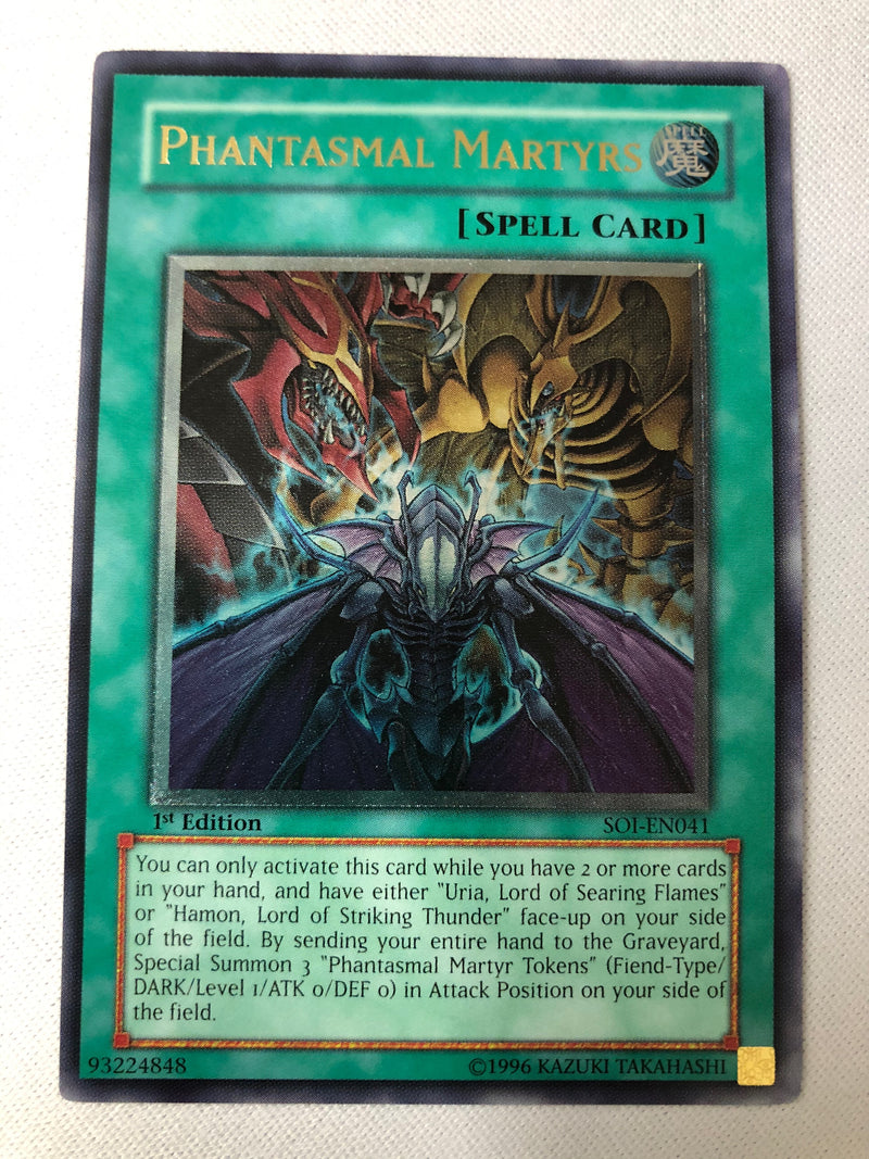 Yugioh Phantasmal Martyrs SOI-EN041 Ultimate Rare 1st edition Near Mint