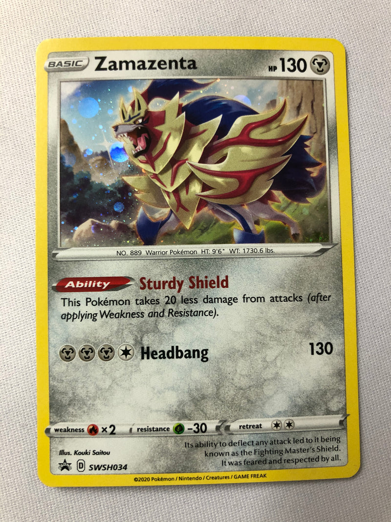 Zamazenta SWSH034 Black Star Promo Holo Rare Pokemon Card Near Mint