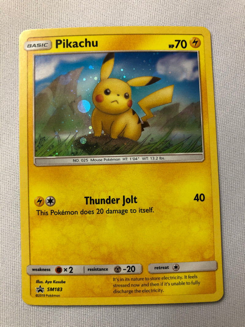 Pikachu SM183 SM Black Star Promo Holo Rare Pokemon Card Near Mint