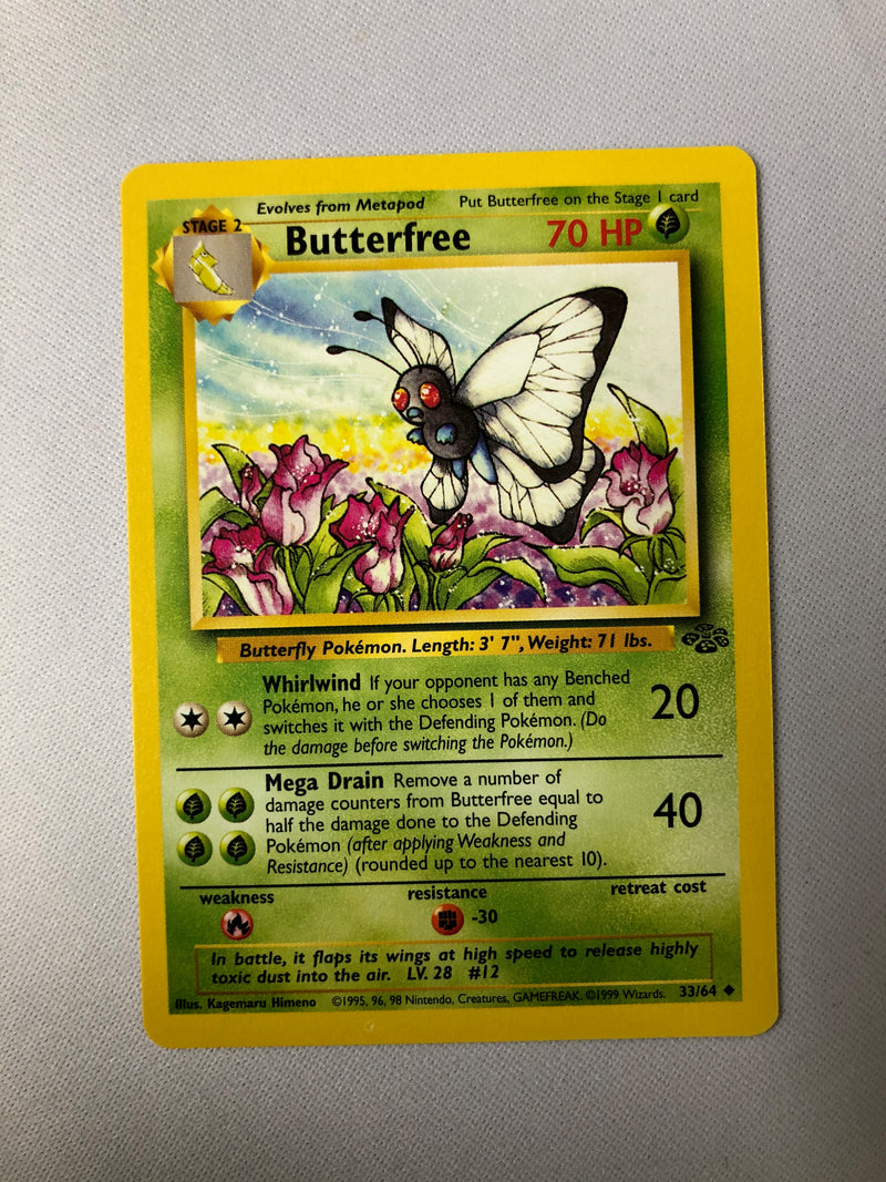 Butterfree 33/64 Jungle Set Pokemon Card Near Mint