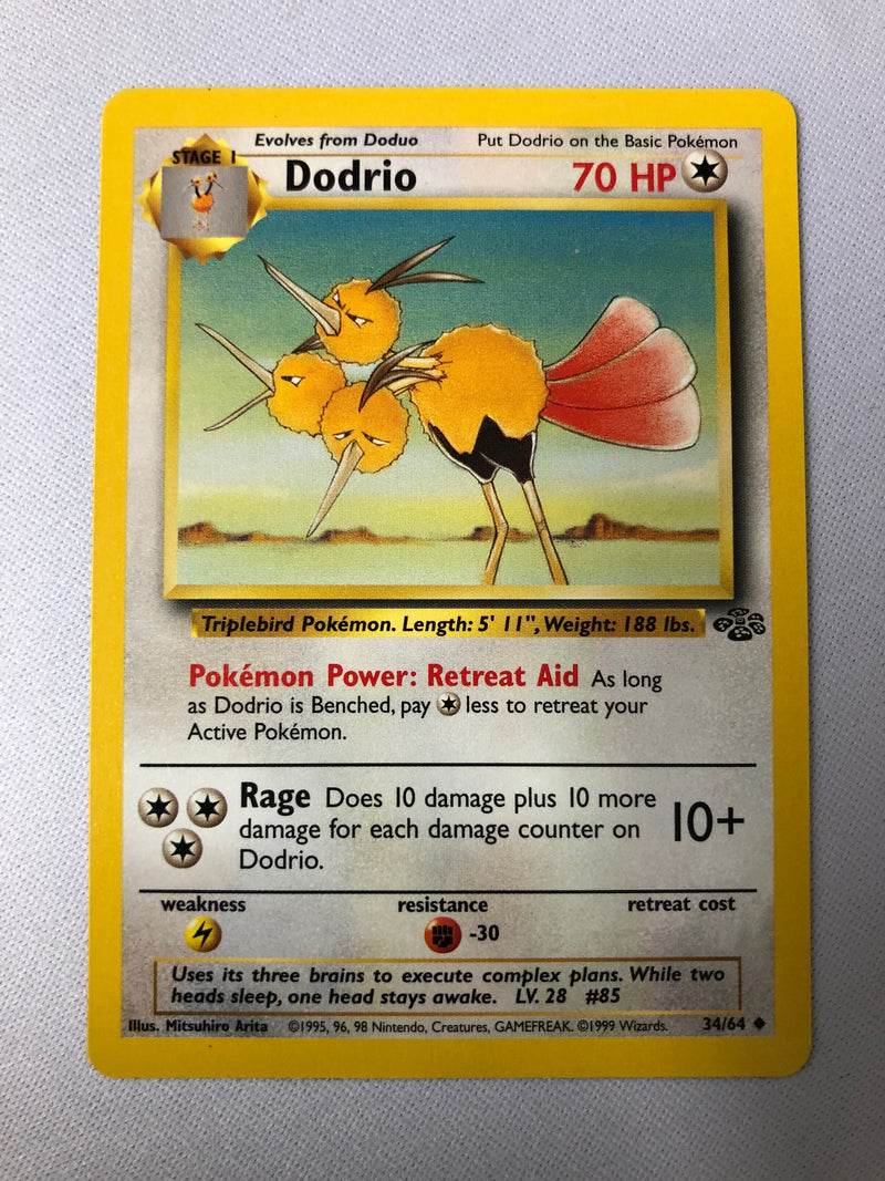 Dodrio 34/64 Jungle Set Unlimited Pokemon Card NM