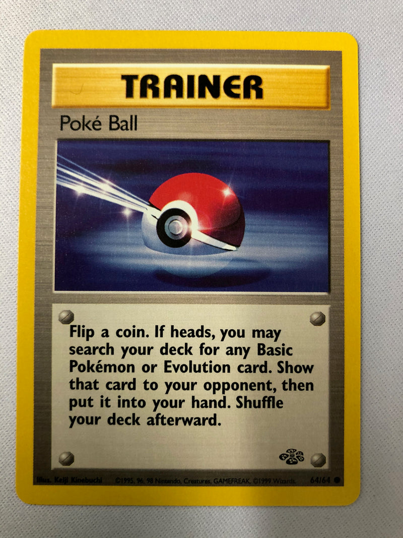 Poké Ball 64/64 Jungle Set Pokemon Card Near Mint