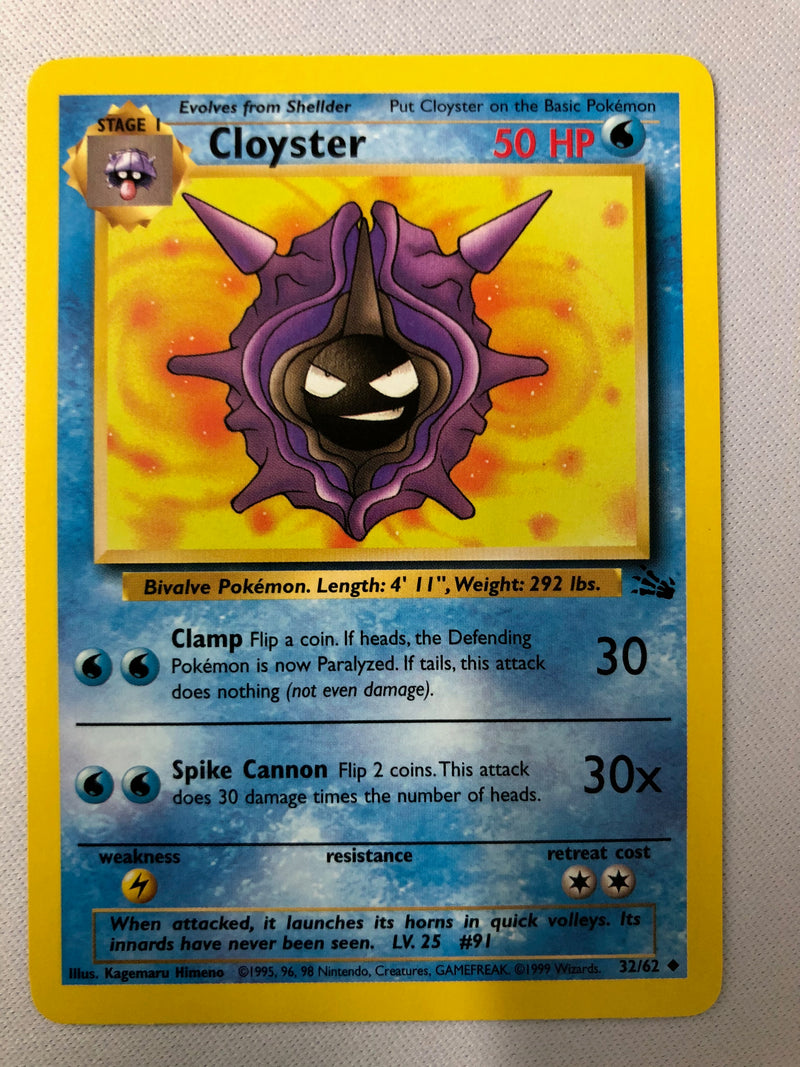 Cloyster 32/64 Fossil Set Uncommon Pokemon Card NM