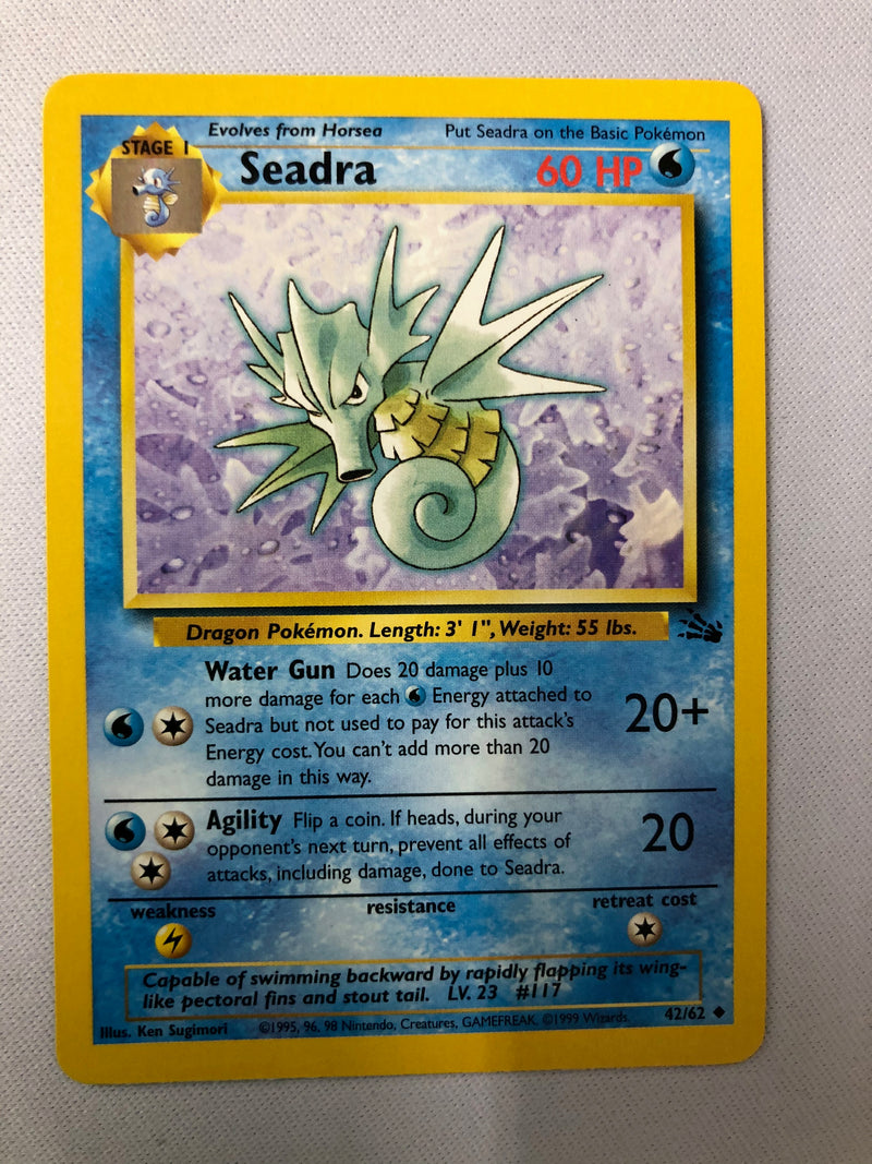 Seadra 42/62 Fossil Set Uncommon Pokemon Card NM