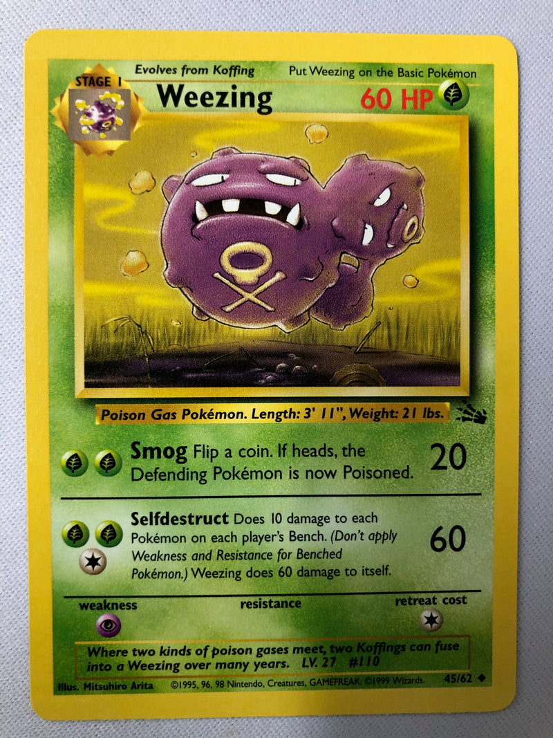 Weezing 45/62 Jungle Set Uncommon Pokemon Card Near Mint