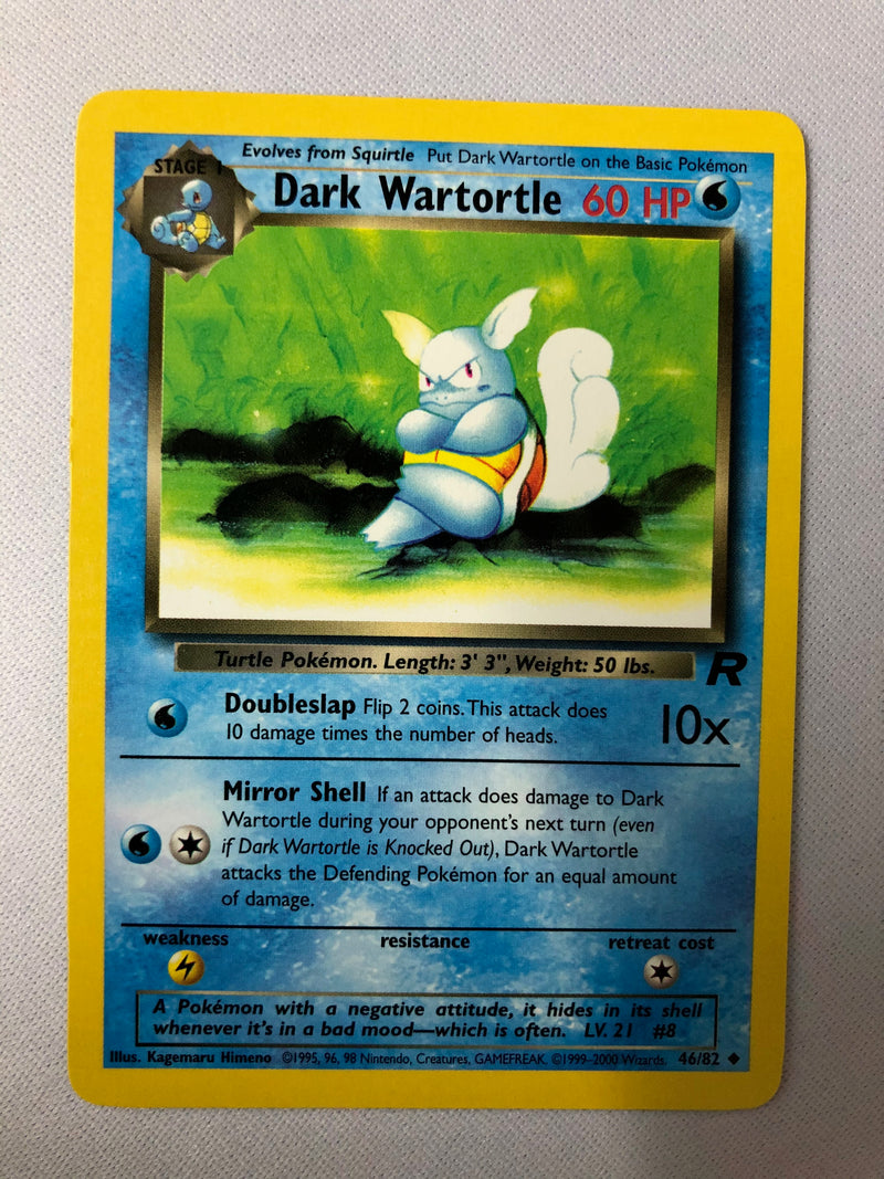 Dark Wartortle 46/82 Team Rocket Uncommon Pokemon Card NM