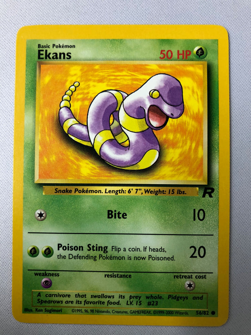 Ekans 56/82 Team Rocket Common Pokemon Card NM