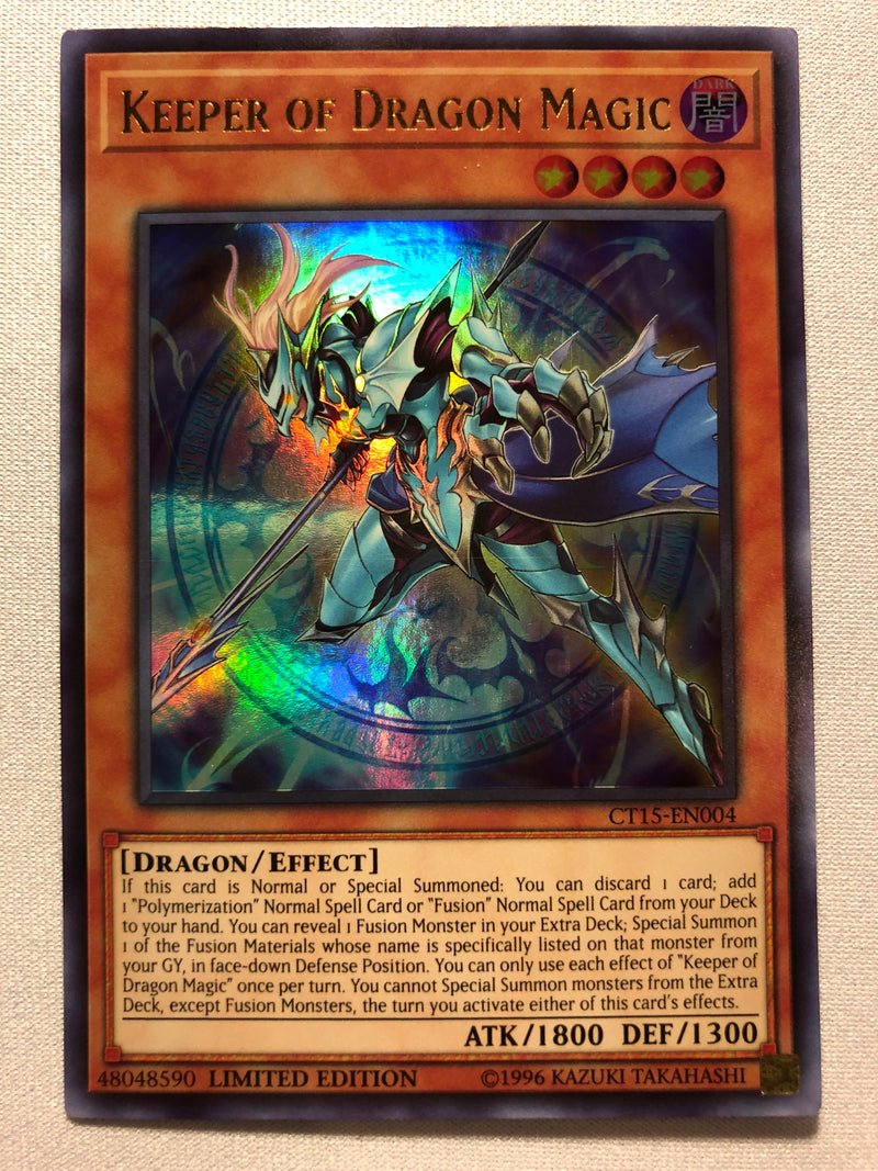 Yugioh Keeper of Dragon Magic CT15-EN004 Ultra Rare Limited Edition Near Mint