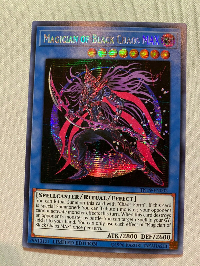 Yugioh Magician of Black Chaos MAX TN19-EN002 Prismatic Secret Rare Limited Near Mint