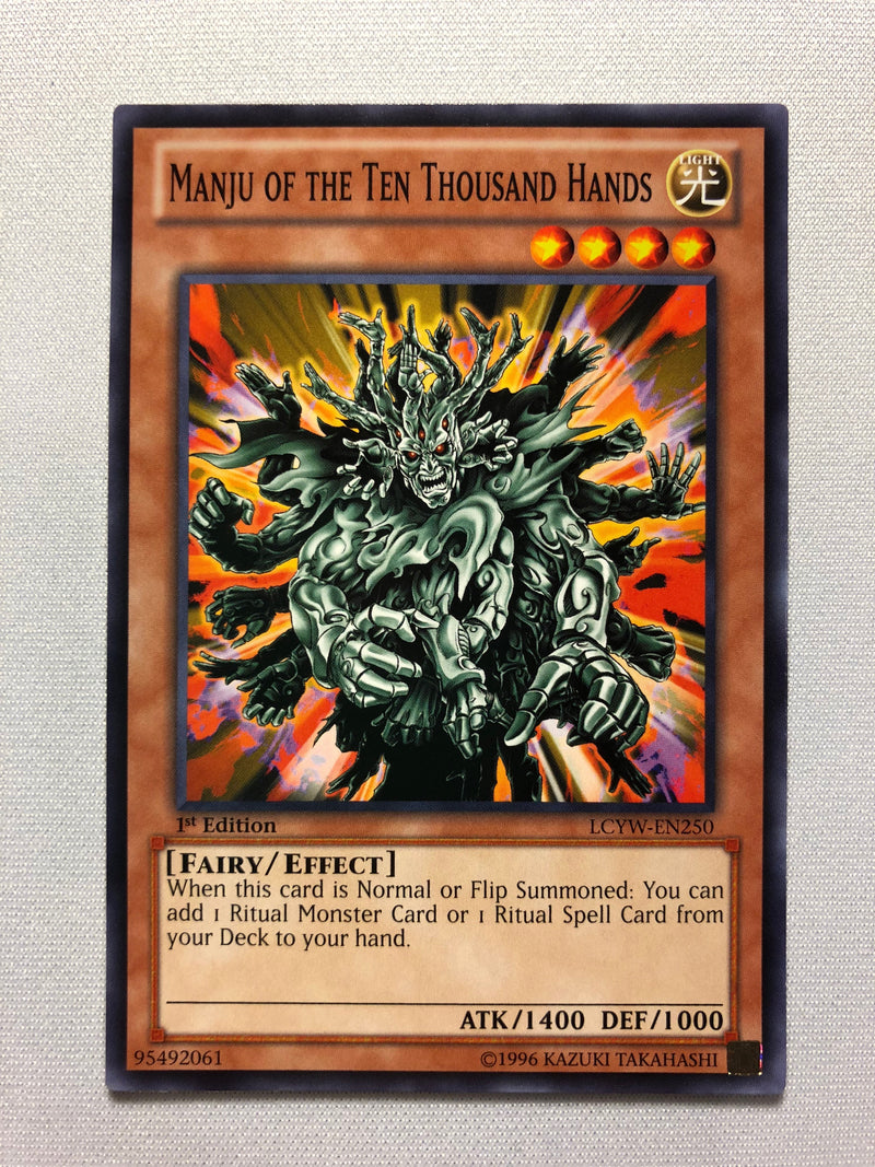 Yugioh Manju of the Ten Thousand Hands LCYW-EN250 Common 1st Edition Near Mint