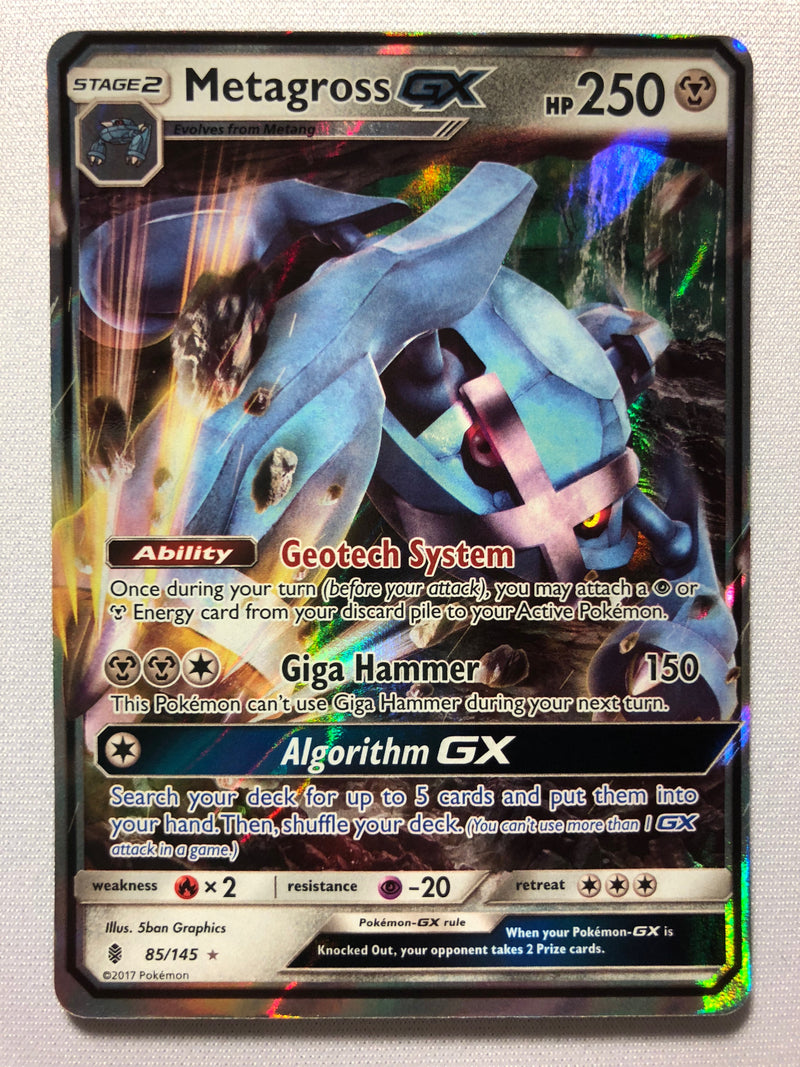 Metagross GX 85/145 Guardians Rising Holo Ultra Rare Pokemon Card Near Mint