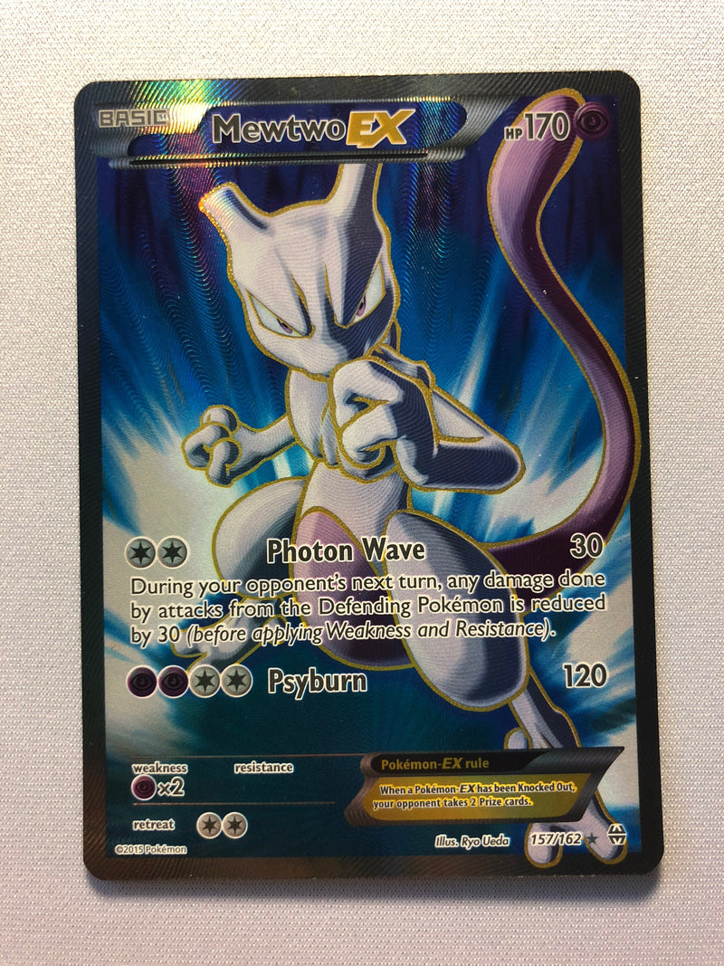 Mewtwo EX 157/162 Breakthrough Full Art Holo Ultra Rare Pokemon Card Near Mint