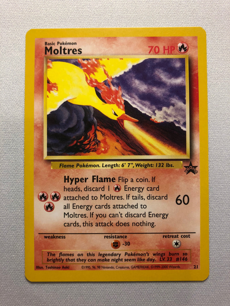 Moltres 21 Black Star Promo Pokemon Card Near Mint