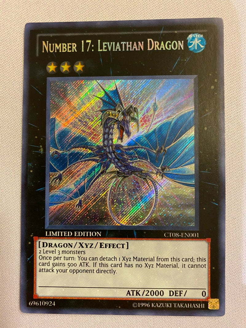 Yugioh Number 17: Leviathan Dragon CT08-EN001 Limited Edition Secret Rare Near Mint