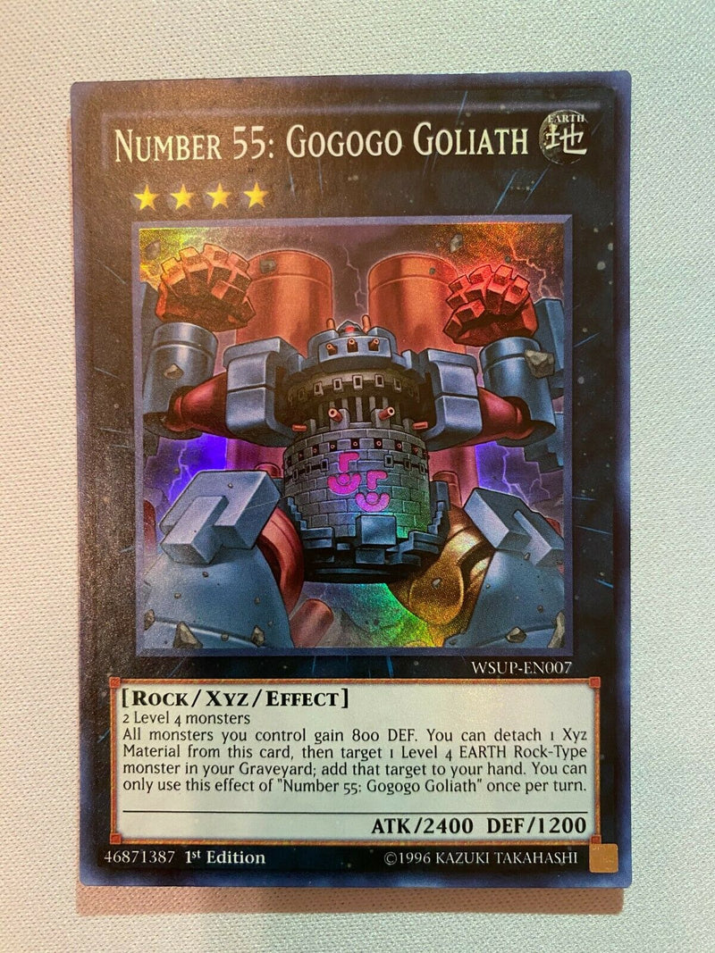 Yugioh Number 55: Gogogo Goliath WSUP-EN007 1st Edition Super Near Mint