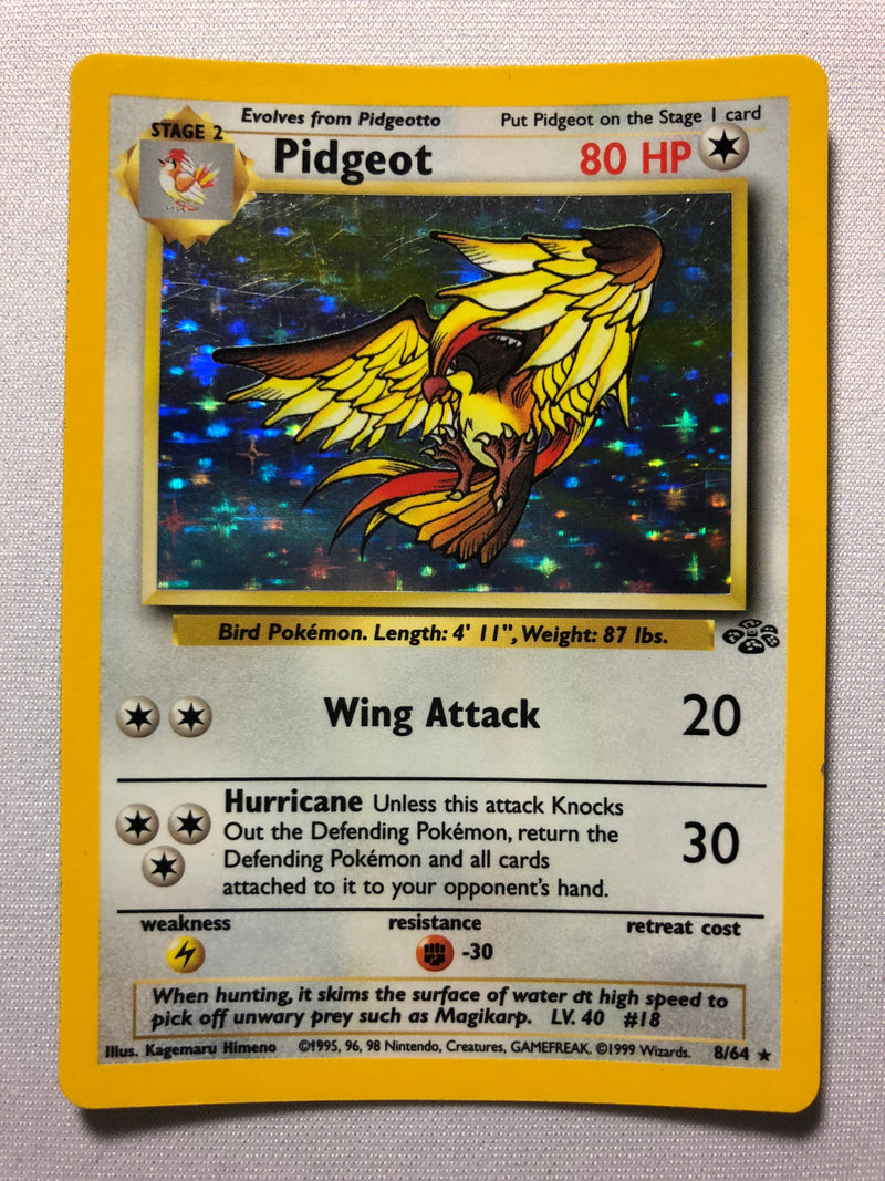 Pidgeot 8/64 Holo Rare Jungle Set Pokemon Card Near Mint
