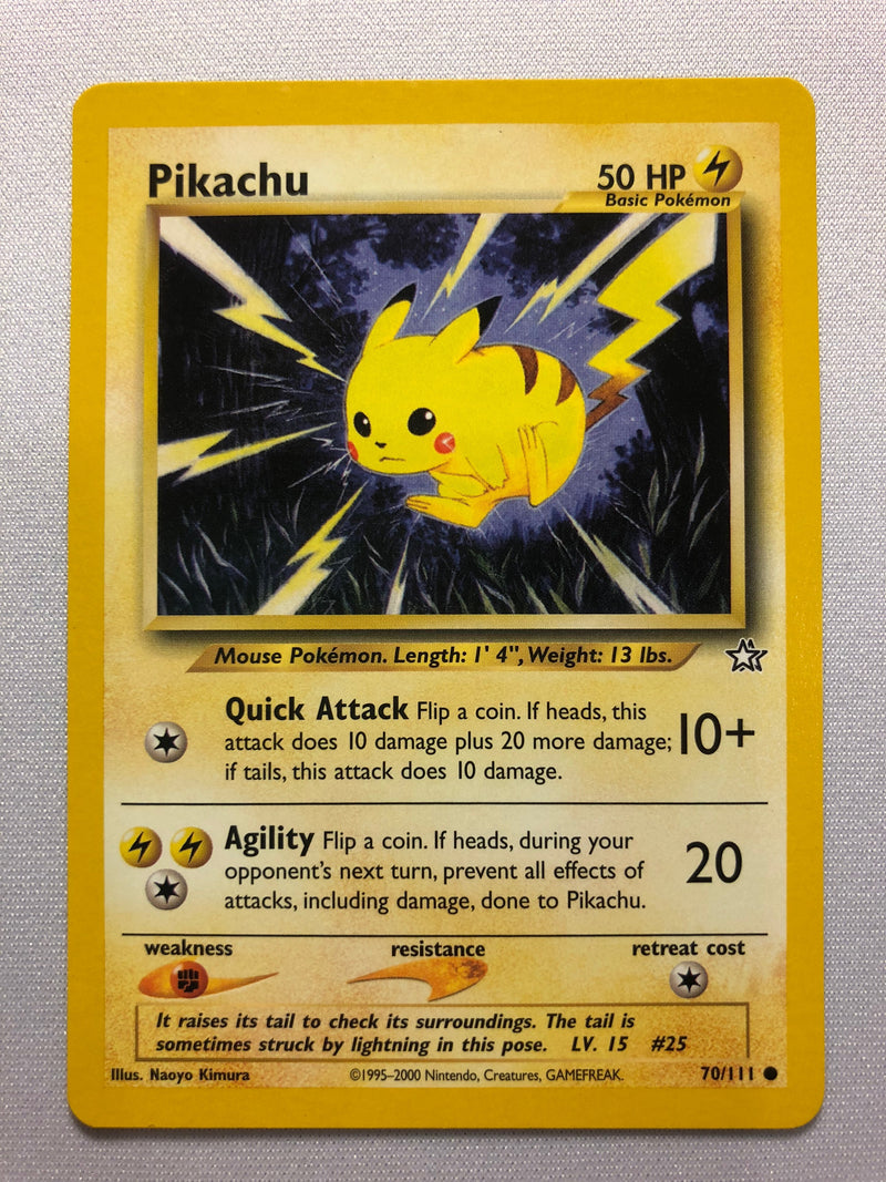 Pikachu 70/111 Neo Genesis Pokemon Card Near Mint
