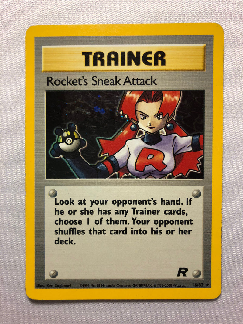 Rocket's Sneak Attack 16/82 Holo Rare Pokemon Card Near Mint