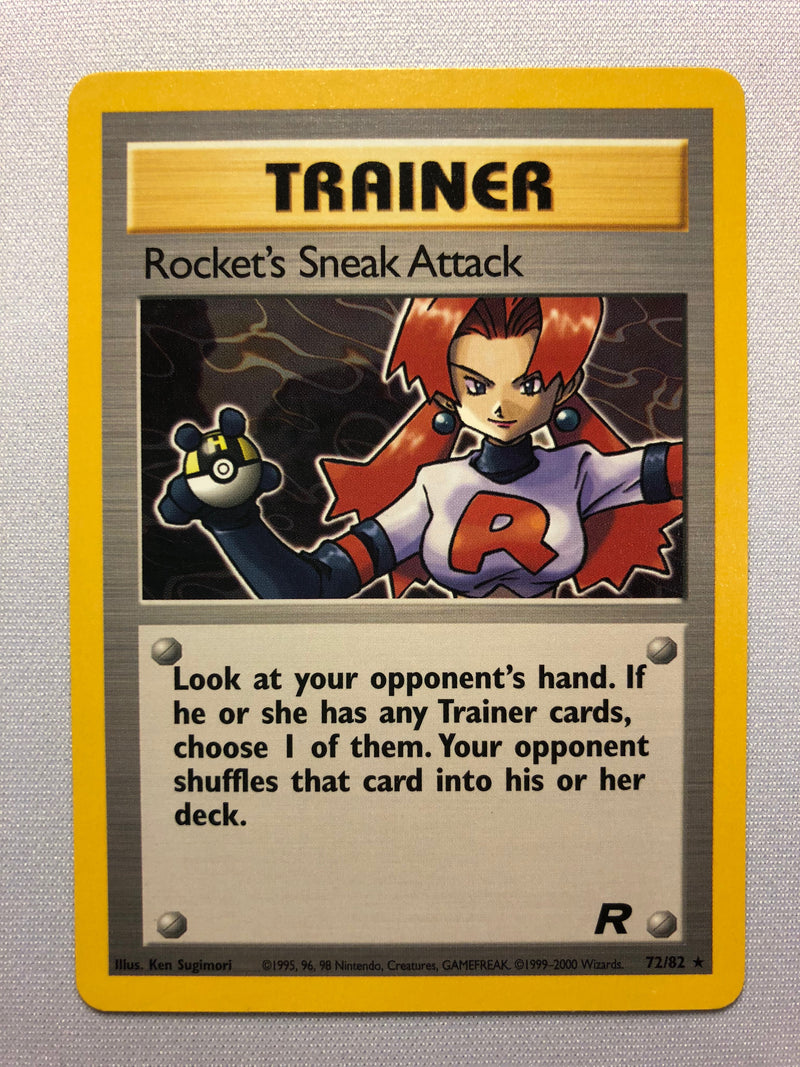 Rocket's Sneak Attack 72/82 Team Rocket Non-holo Rare Pokemon Card Near Mint