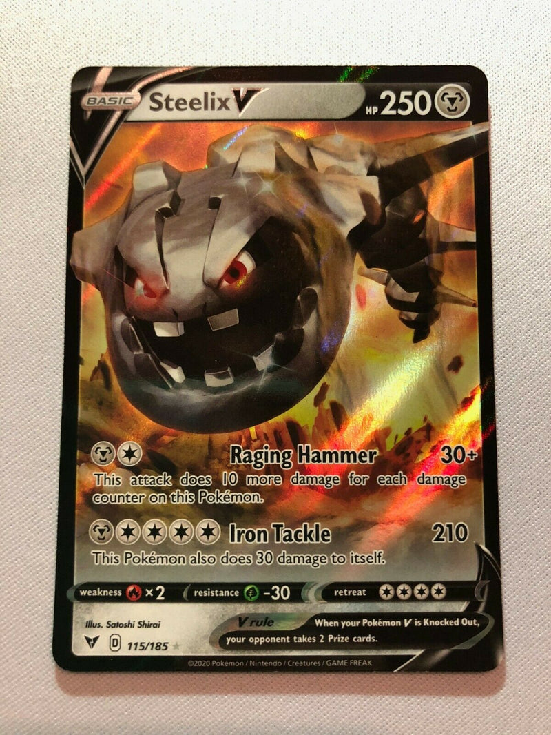 Steelix V 115/185 Vivid Voltage Holo Rare Pokemon Card Near Mint