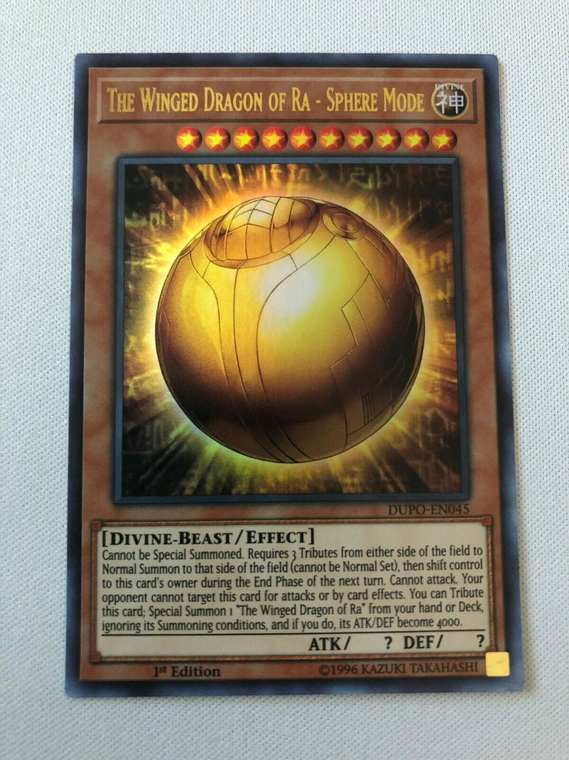 Yugioh The Winged Dragon of Ra-Sphere Mode DUPO-EN045 Ultra Rare 1st Edition NM