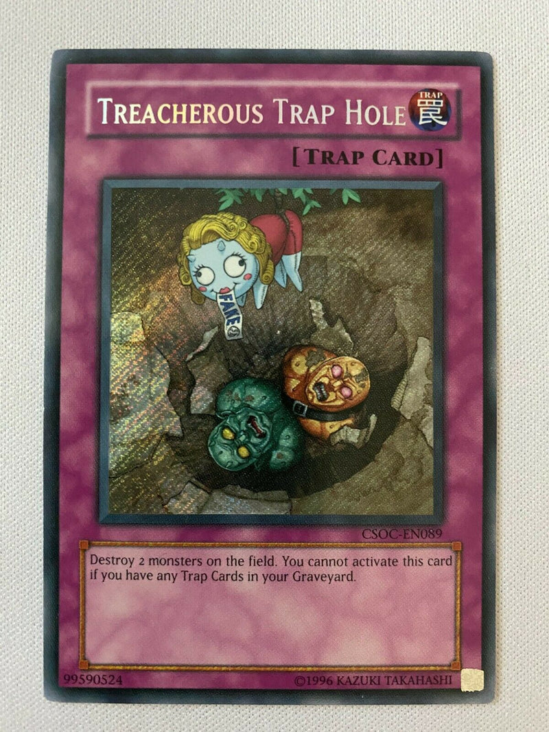 Yugioh Treacherous Trap Hole CSOC-EN089 Unlimited Secret Rare Near Mint