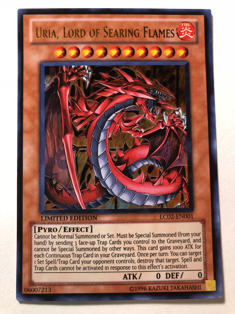 Yugioh Uria, Lord of Searing Flames LC02-EN001 Ultra Rare Limited Edition NM