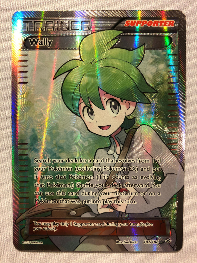 Wally 107/108 XY Roaring Skies Full Art Pokemon Card Near Mint