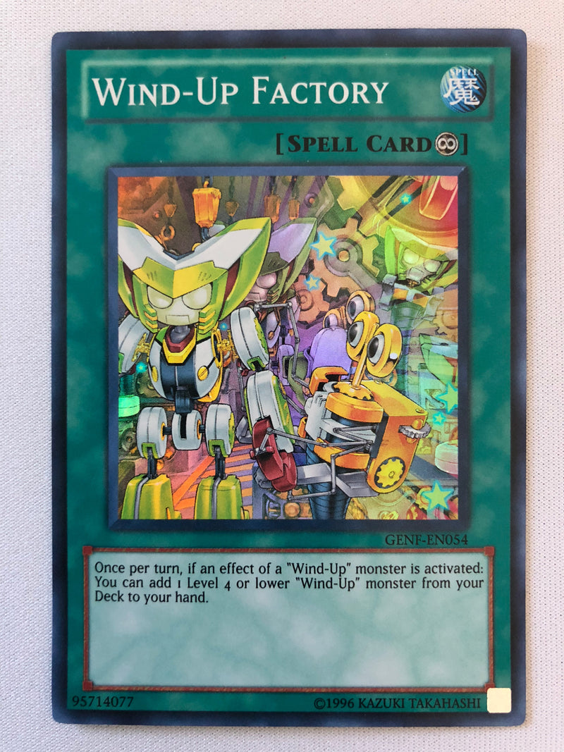 Yugioh Wind-Up Factory GENF-EN054 Super Rare Unlimited Near Mint