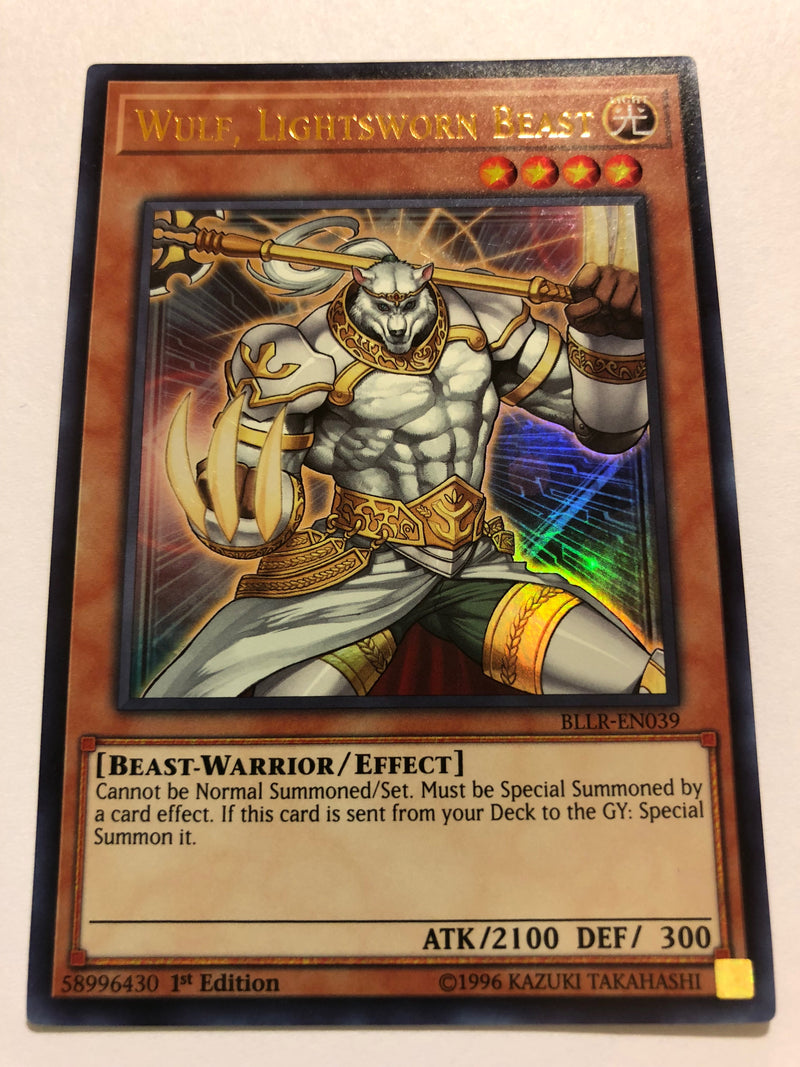 Yugioh Wulf, Lightsworn Beast BLLR-EN039 Ultra Rare 1st Edition Near Mint