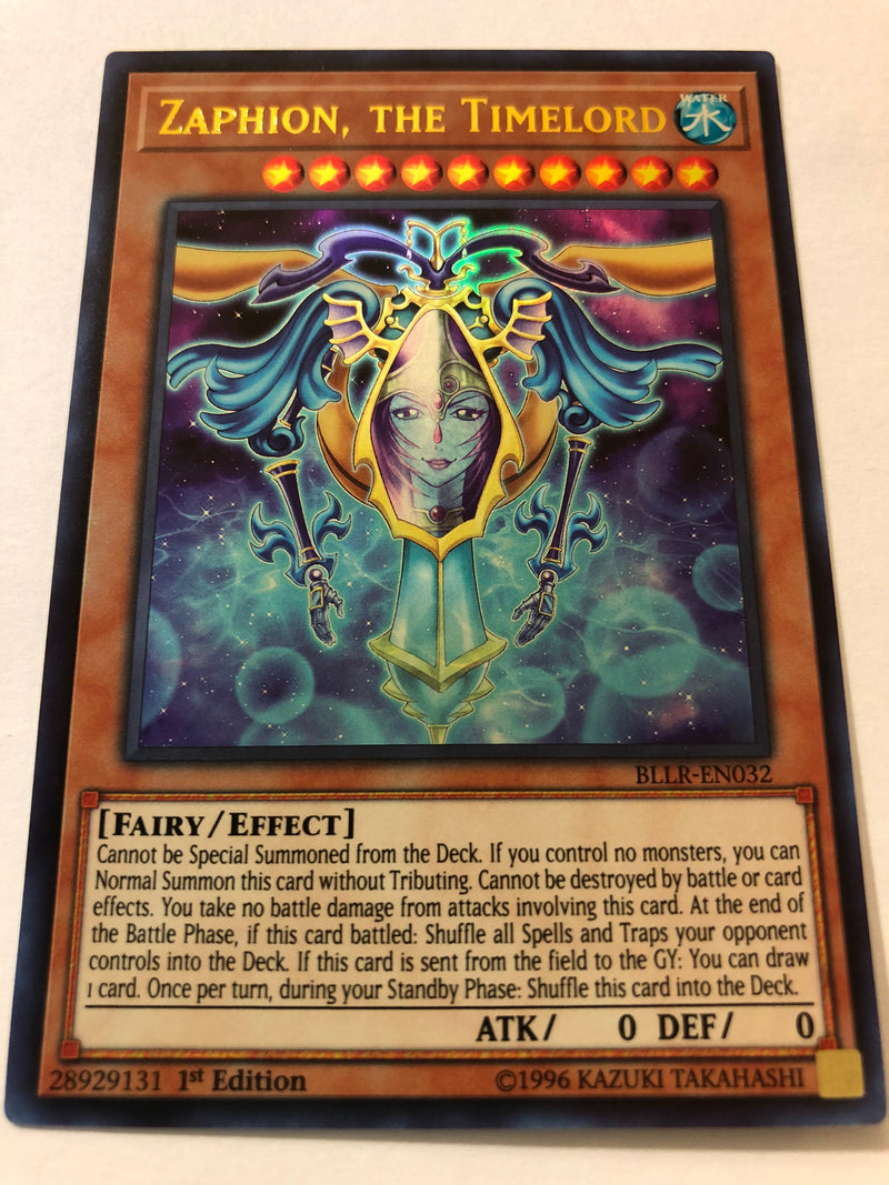 Yugioh Zaphion, the Timelord BLLR-EN032 Ultra Rare 1st Edition Near Mint