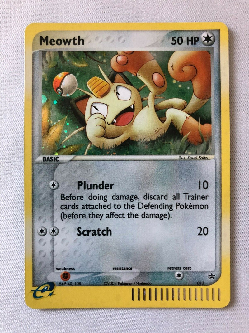 Meowth 013 Holo Rare Pokemon Card Near Mint