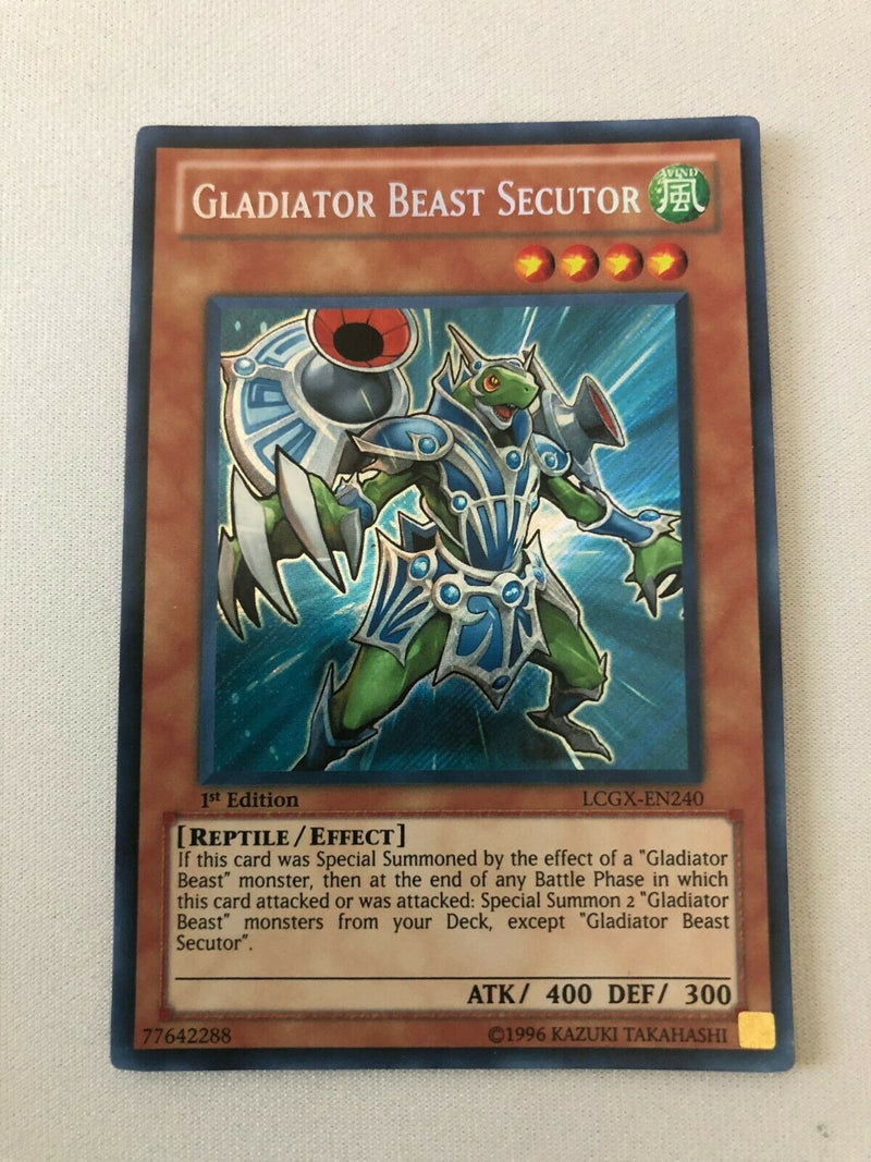 Yugioh Gladiator Beast Secutor LCGX-EN240 Secret Rare 1st Edition Near Mint