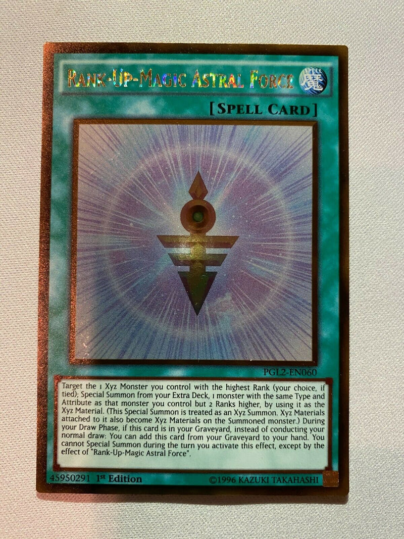 Yugioh Rank-Up-Magic Astral Force PGL2-EN060 Gold Rare 1st Edition Near Mint