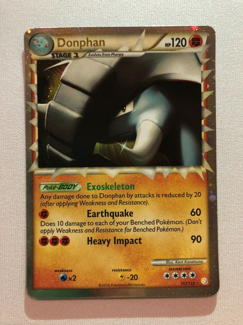 Donphan 107/123 Holo Rare Pokemon Card Near Mint