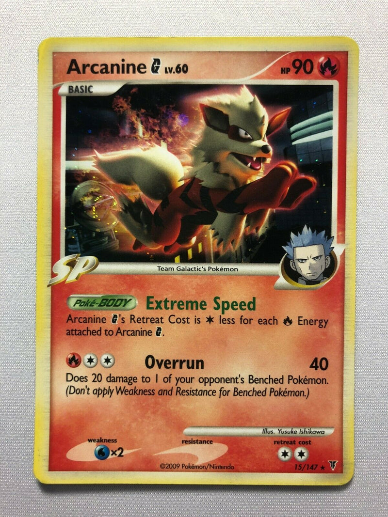 Arcanine G 15/147 Platinum Supreme Holo Rare Pokemon Card Near Mint