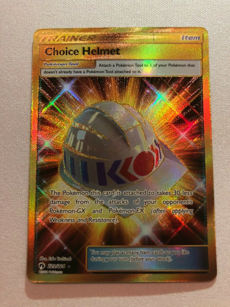 Choice Helmet 229/214 Lost Thunder Holo Secret Rare Pokemon Card Near Mint