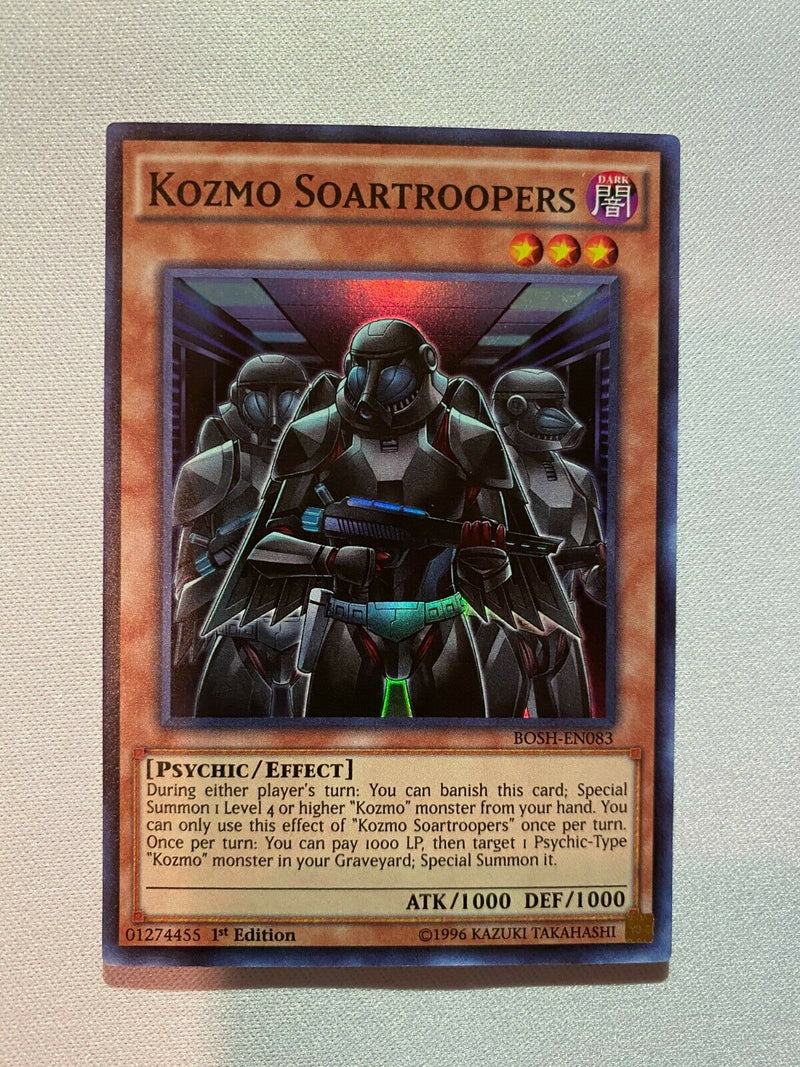 Yugioh Kozmo Soartroopers BOSH-EN083 Super Rare 1st Edition Near Mint