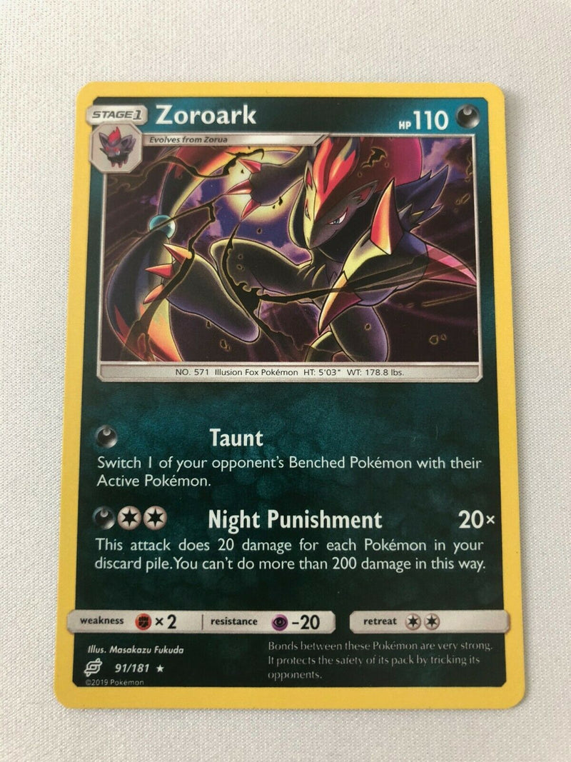 Zoroark 91/181 Holo Rare Pokemon Card Near Mint