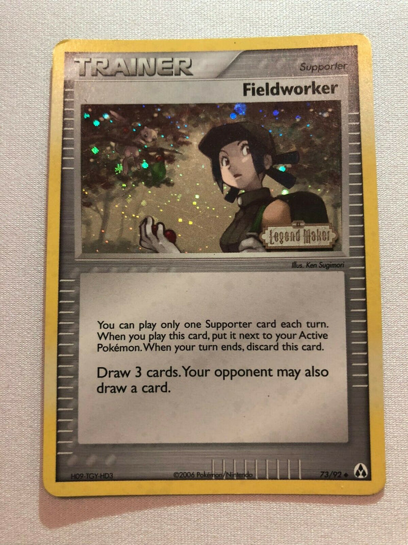 Fieldworker 73/92 EX Legend Maker Stamped Holo Pokemon Card Near Mint